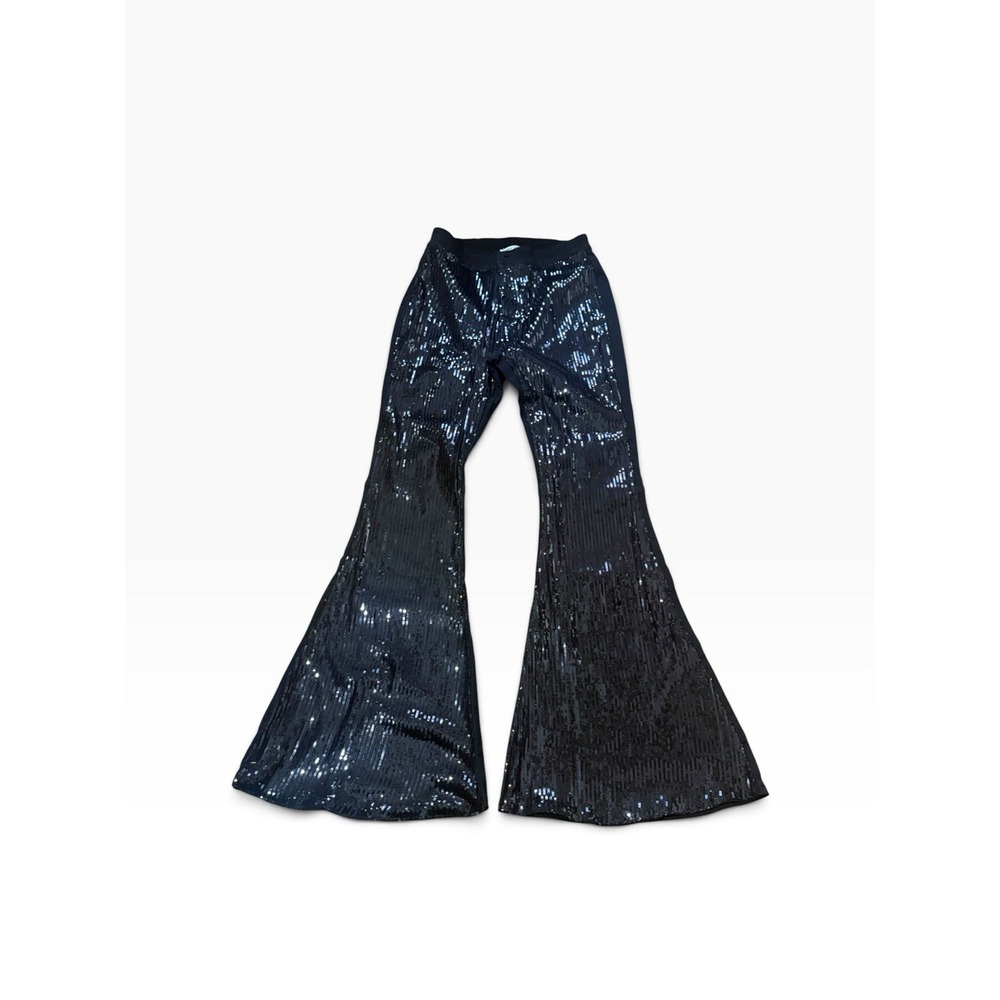Bell bottom Pants Medium Black Shiney